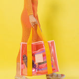 Orange & Pink Cheeky Tote Bag