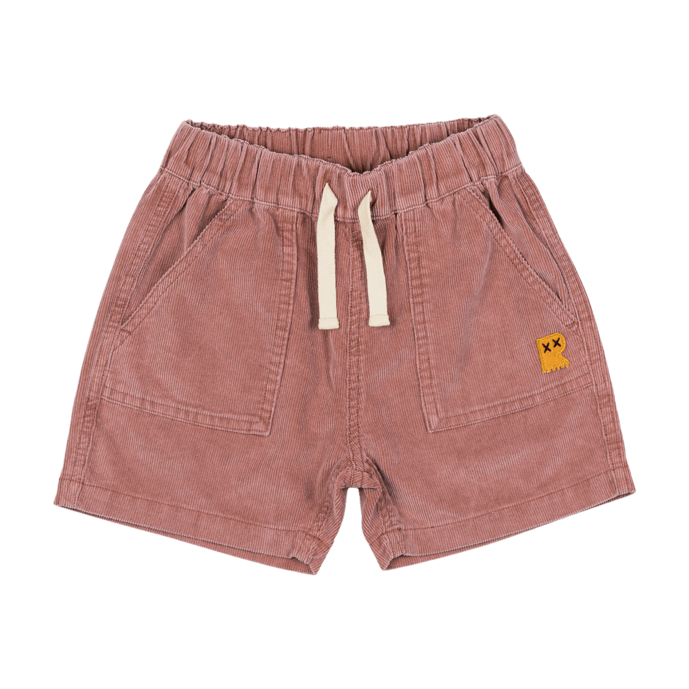 Brown Washed Cord Shorts Brown Wash Little Lalt Co.