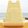Clovelly Castle Bucket - Yellow with orange handle