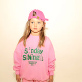 Sunday Siblings Doc Sweater – Pink & Green | Kids Cotton Jumper