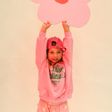 Sunday Siblings Doc Sweater – Pink & Green | Kids Cotton Jumper