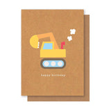 Yellow Digger Birthday Card