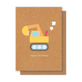 Yellow Digger Birthday Card