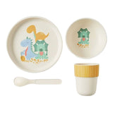 Whimsical Bamboo 4pc Dinner Set - Dinosaurs