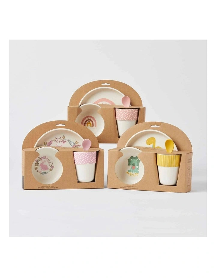 Whimsical Bamboo 4pc Dinner Set - Earth Spirit