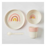 Whimsical Bamboo 4pc Dinner Set - Rainbow