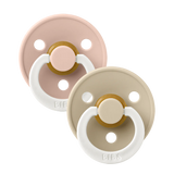 BIBS Colour GLOW 2 PACK - Blush/Vanilla