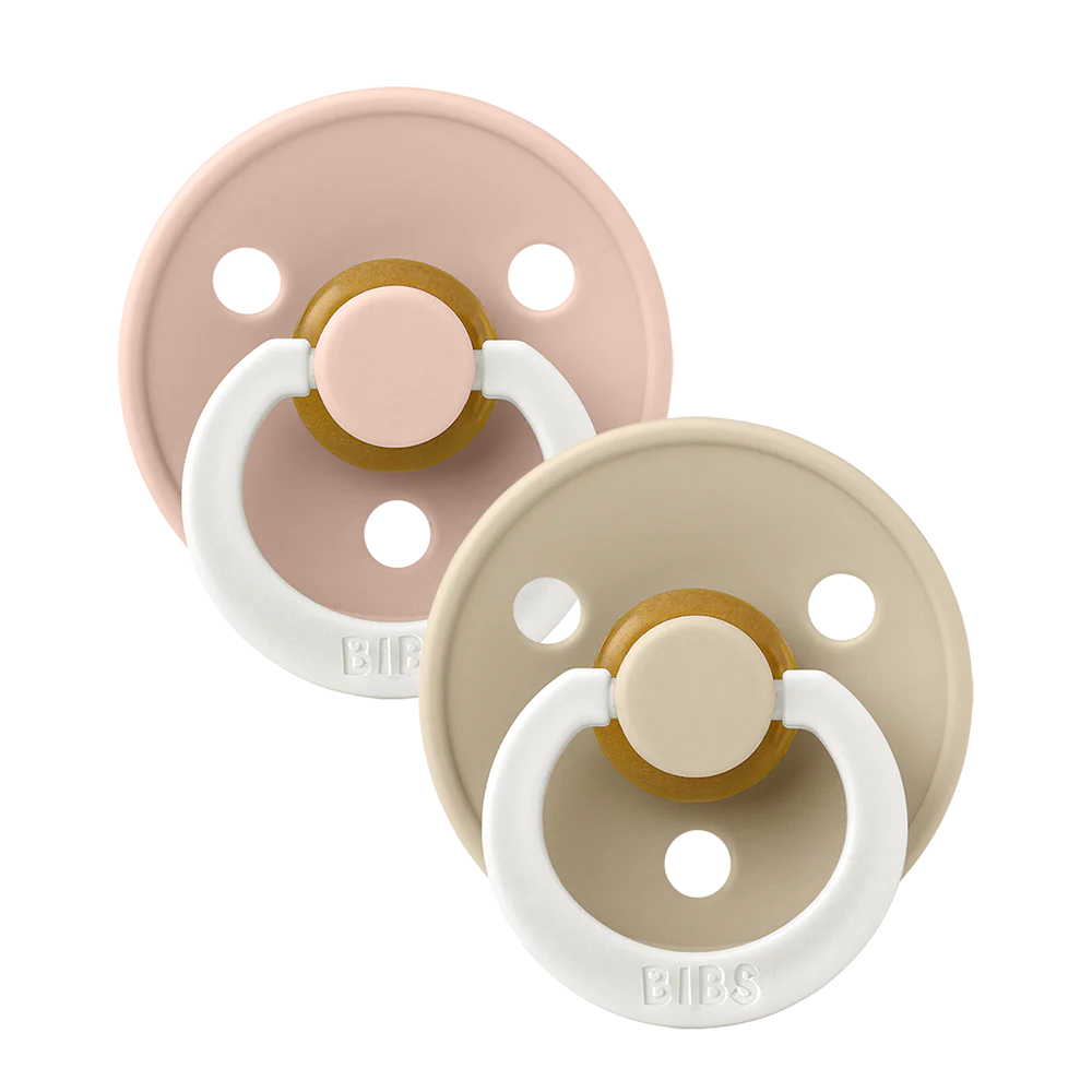 BIBS Colour GLOW 2 PACK - Blush/Vanilla
