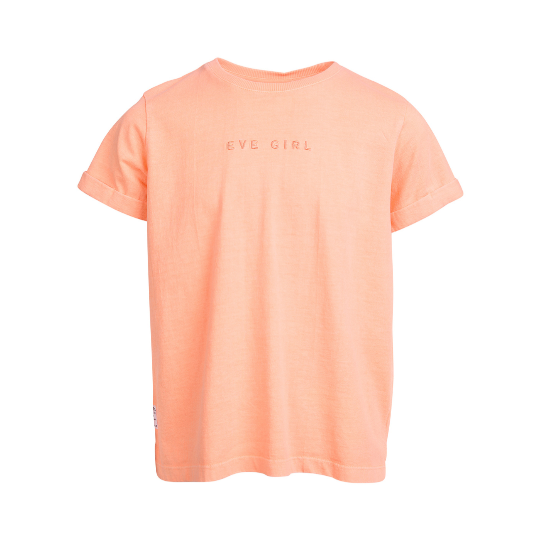 Eve Girl Washed Tee  - NEON PEACH