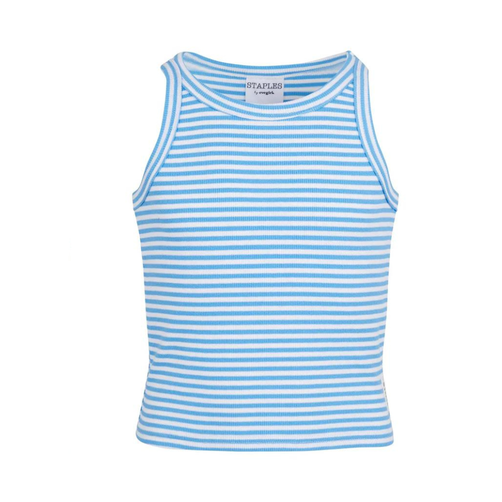 Everyday Stripe Rib Tank - Blue