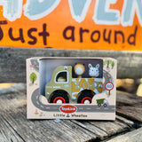 Wooden Zoo Truck Toy with Animal Figurines