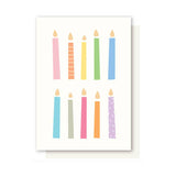 PASTEL CANDLES BIRTHDAY CARD