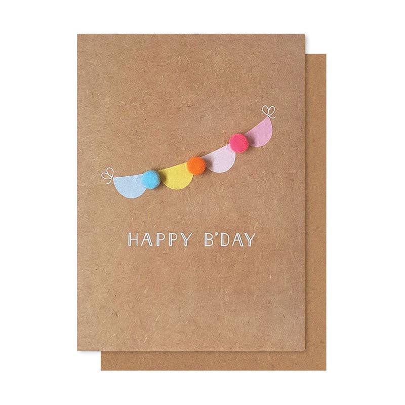 Pretty Bunting Birthday Card