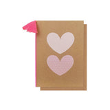 TWO HEARTS + TASSEL CARD