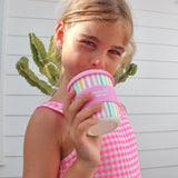 Calypso Middie Single Cup (8oz/240ml) Pink Straw Included