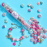 Jewellery Making Kit Charm Bracelet Set: Pink