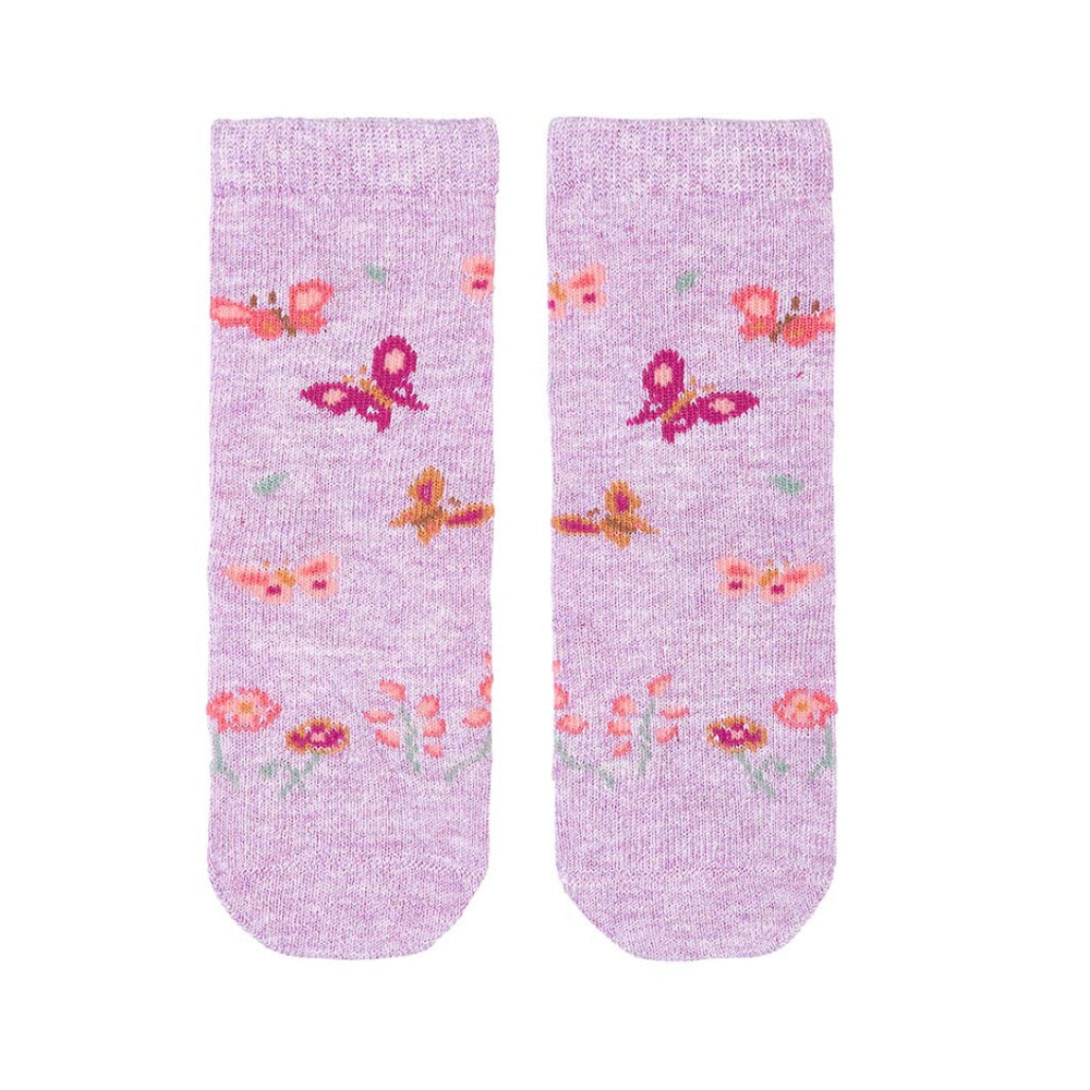 Organic Socks Knee Jacquard - Lavandula
