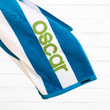 Personalised Beach Towel | Aqua