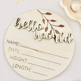 Classic Birth Announcement Disc: Black