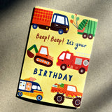 Vehicles Happy Birthday Card