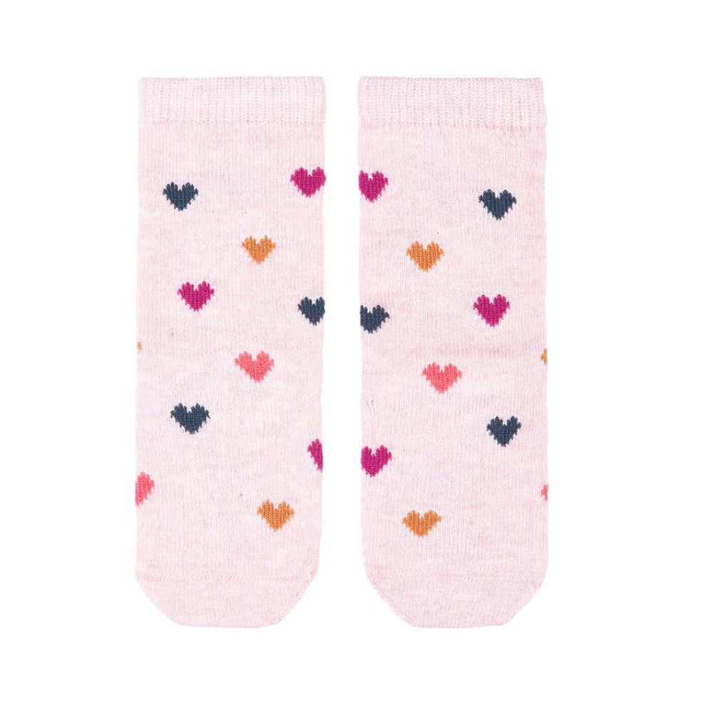 Organic Socks Knee Jacquard - Hearts