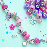 Jewellery Making Kit Charm Bracelet Set: Pastel Rainbow