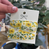 Fabric Hair Clips - Floral