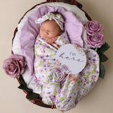 Isla Organic Jersey Wrap & Topknot Set