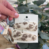 Fabric Hair Clips - Floral