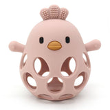 Silicone Chicken Teether: Pink