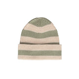 Tokyo Merino Beanie Sage Stripe