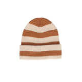 Tokyo Merino Beanie Caramel Stripe