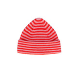 Berlin Merino Beanie Pink and Red Stripe
