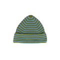 Berlin Merino Beanie Green and Blue Stripe