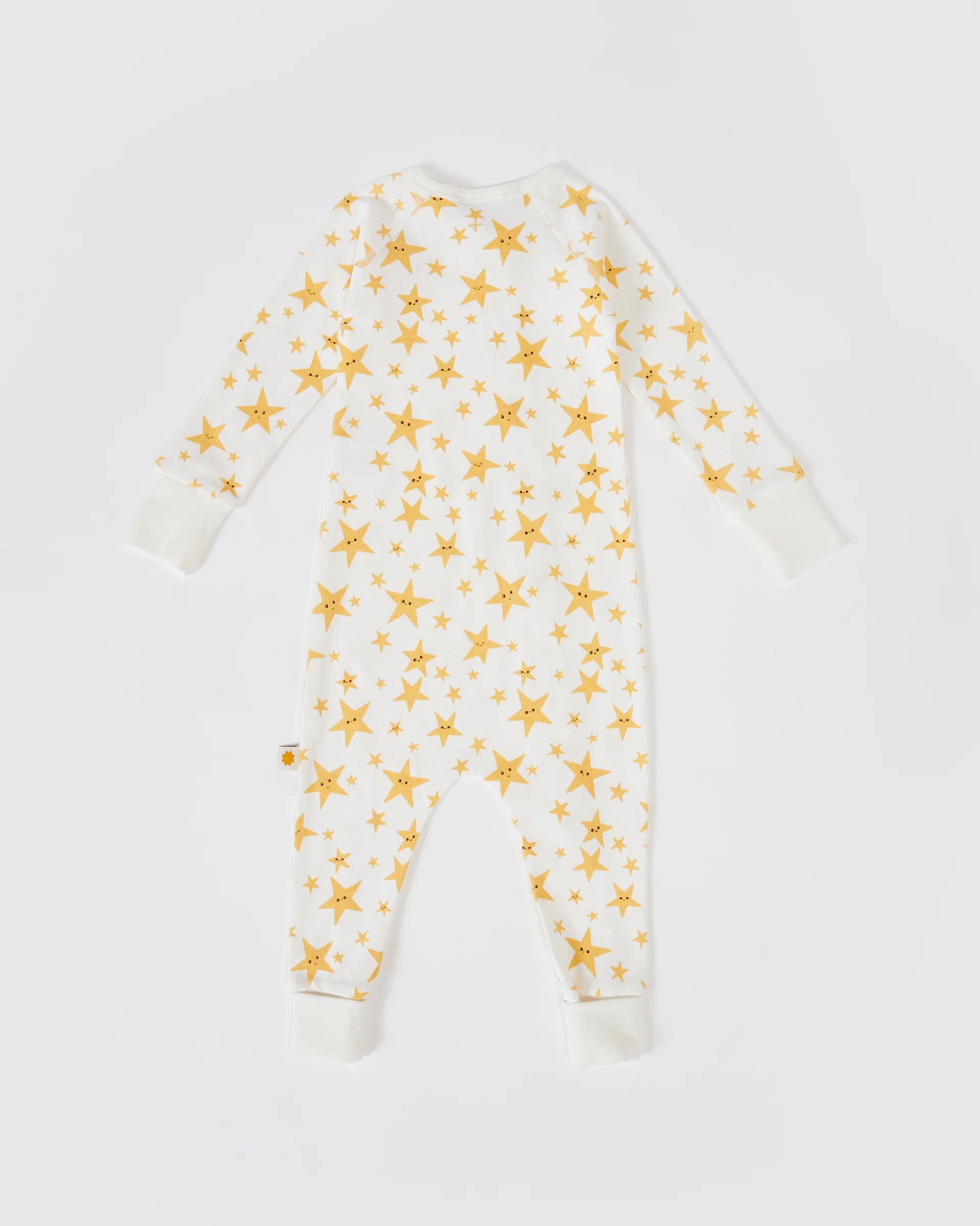 Oliver Star Print Zipsuit - White