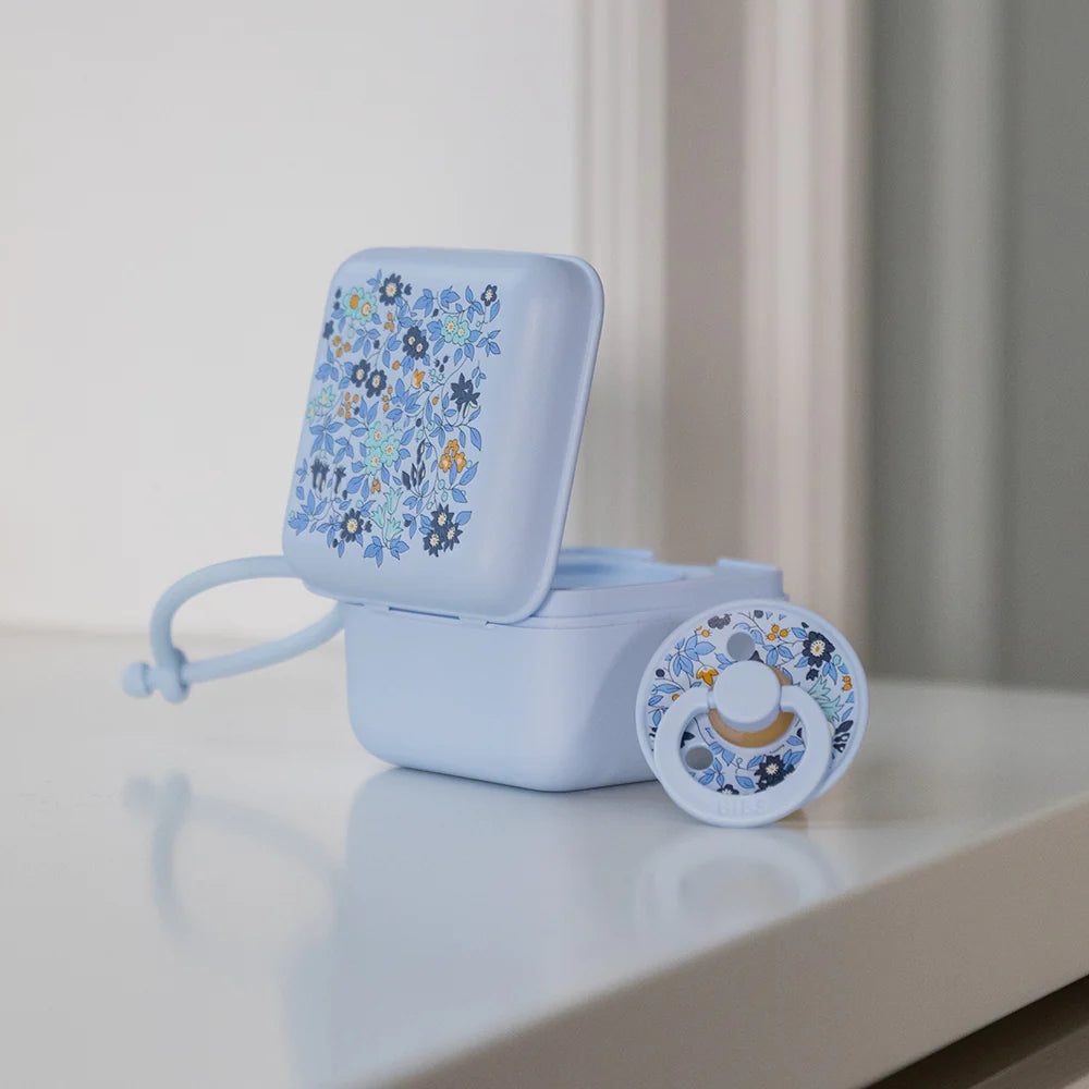 BIBS x Liberty Pacifier Box - Chamomile Lawn/Baby Blue