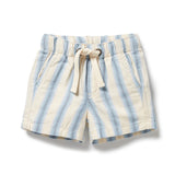 Organic Deep Blue Stripe Short