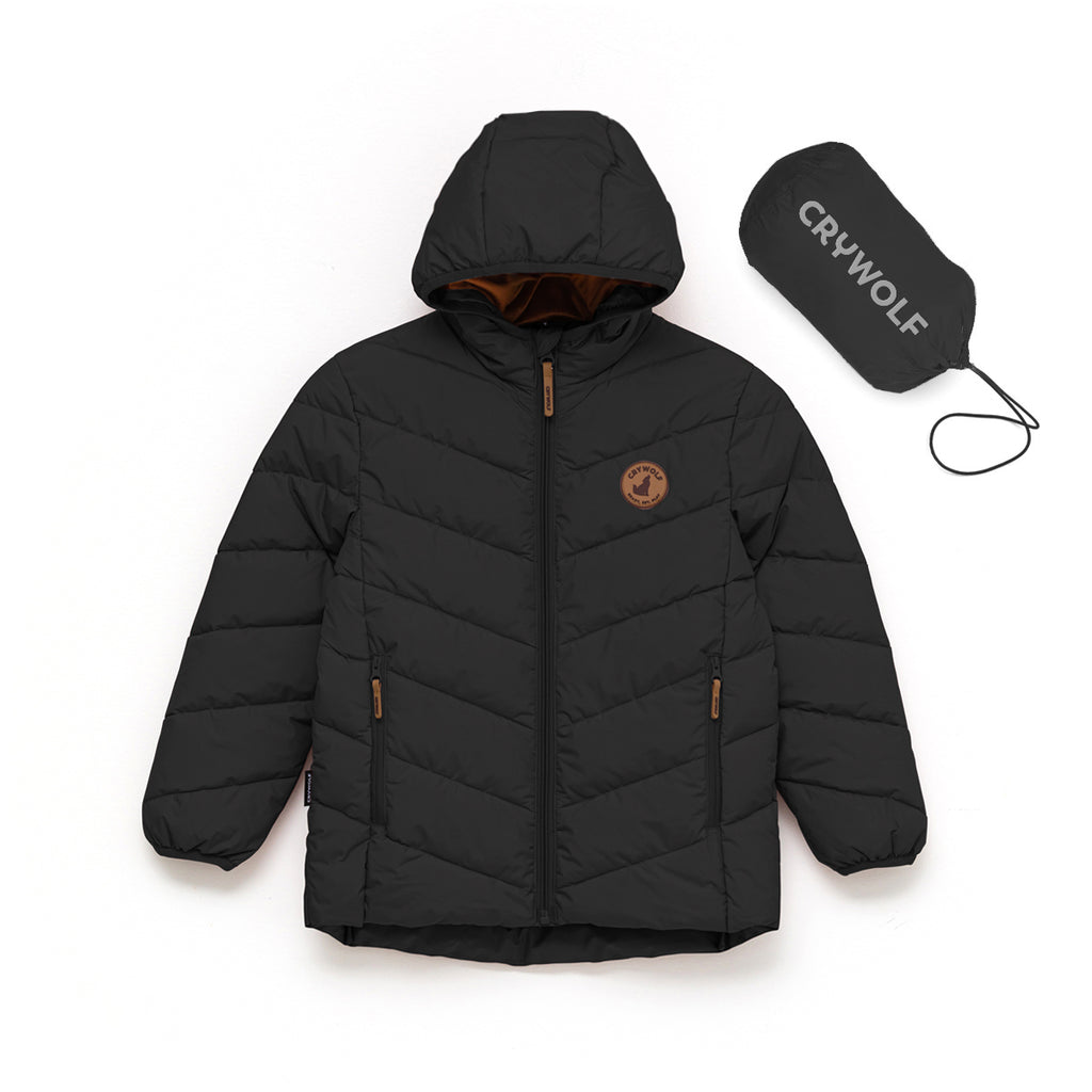 Crywolf Eco-Puffer Jacket | Black
