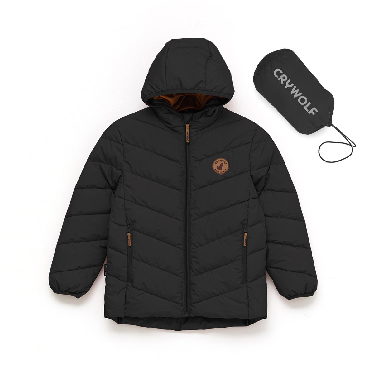 Crywolf Eco-Puffer Jacket | Black