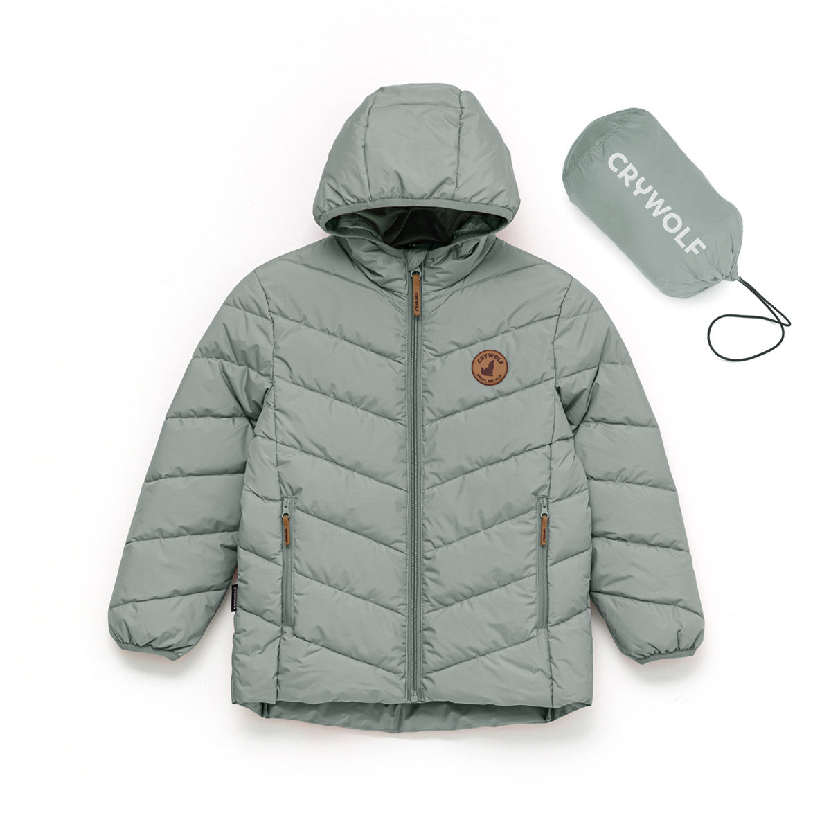 Crywolf Eco Puffer Jacket | Moss