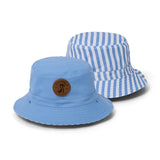 Reversible Bucket Hat - Sky Blue Stripe