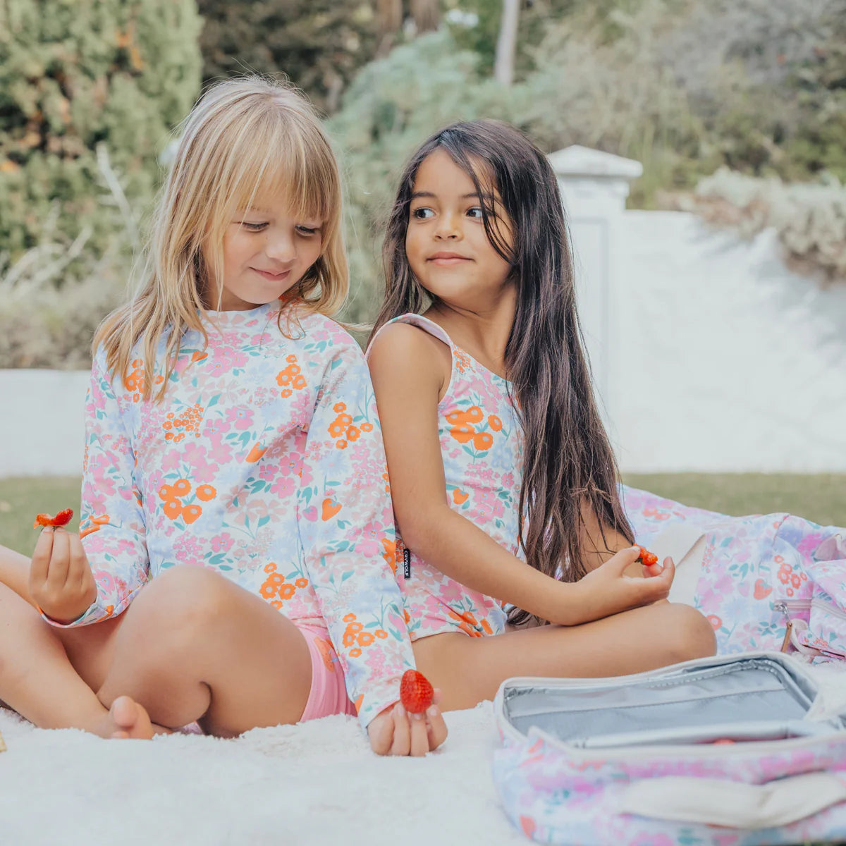 Long Sleeve Rash Vest - Berry Garden