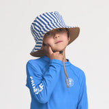 Reversible Bucket Hat - Deep Sea Stripe