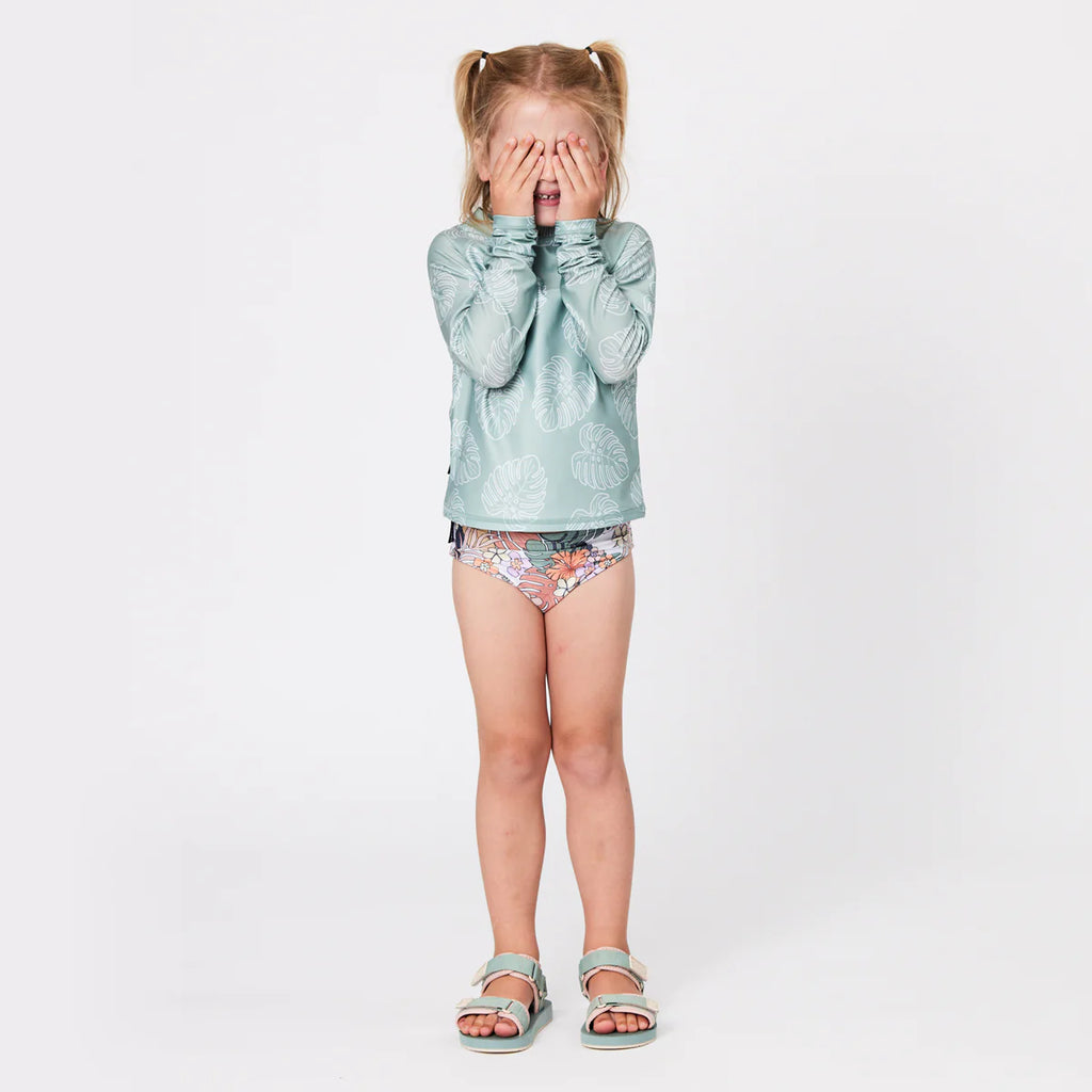 Crywold Rash Vest - Sage Monstera