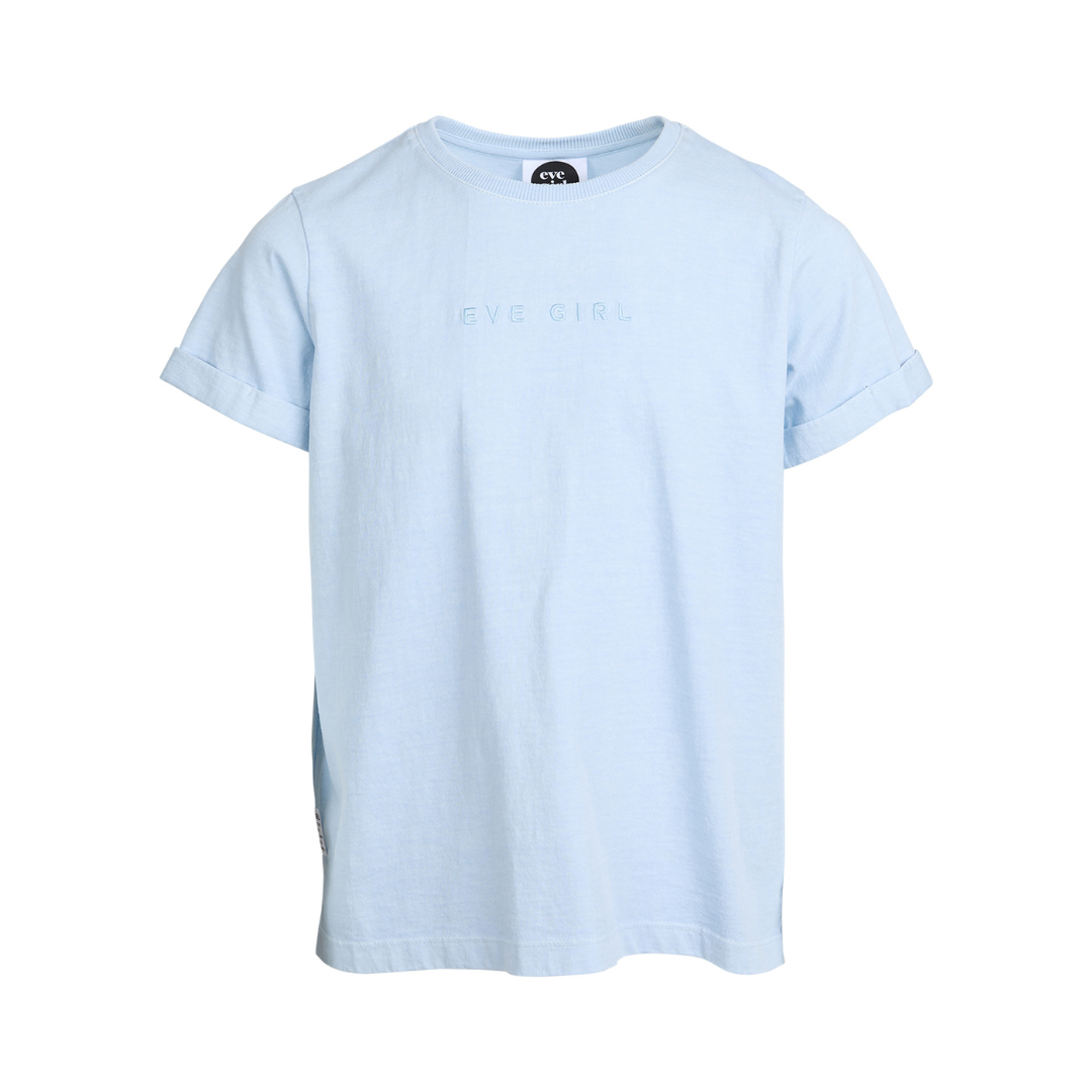Eve Girl Washed Tee  - LIGHT BLUE