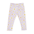 Dancing Daisy Print Leggings - Lavender
