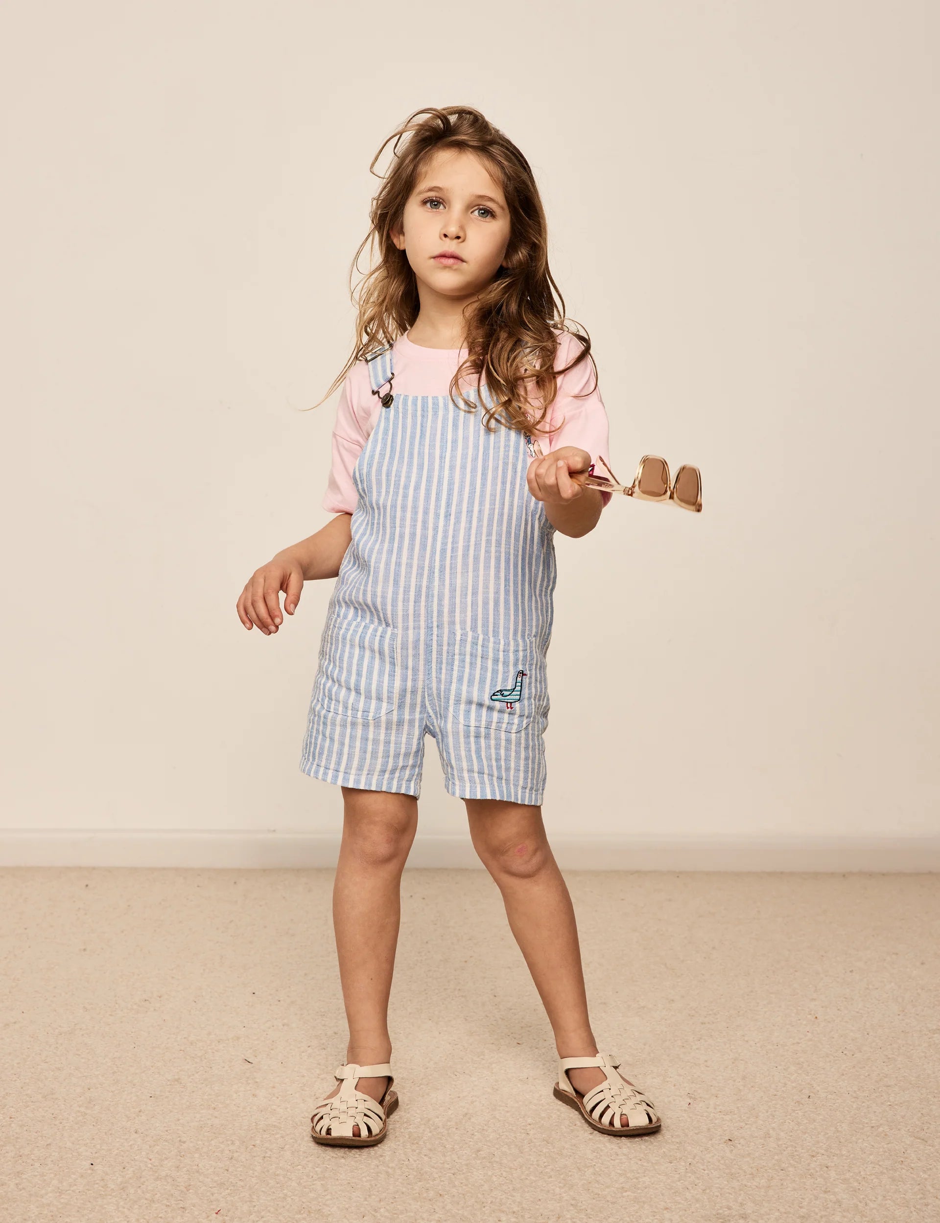 Taylor Stripe Overalls - Blue Stripe