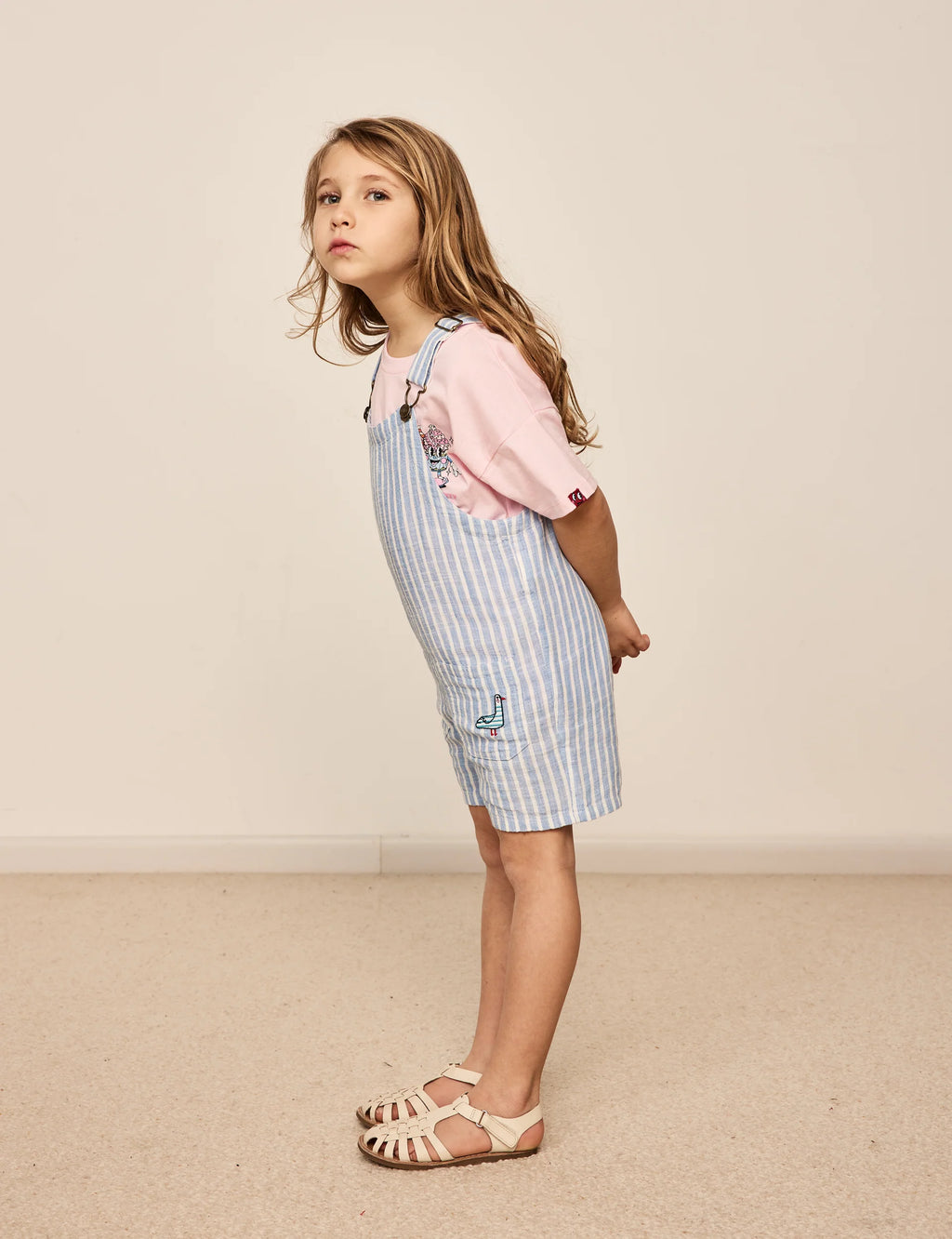 Taylor Stripe Overalls - Blue Stripe