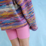 Organic Ribbed Essential Bike Short - Floss