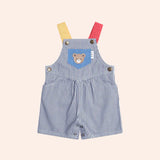 Classic Stripe Short Overalls